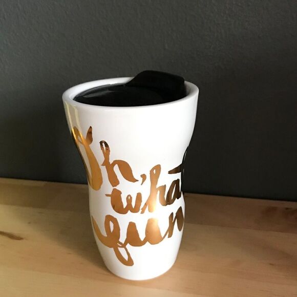 Starbucks “Oh What Fun” Ceramic Travel Coffee Mug - Picture 1 of 5